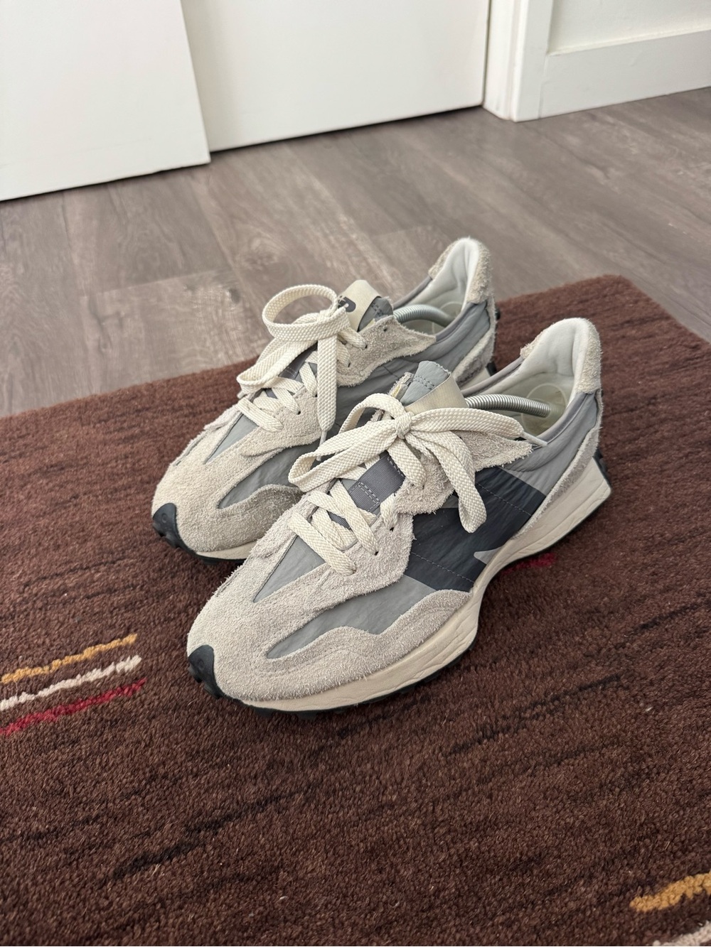 Gray Suede New Balance 327 Sneakers